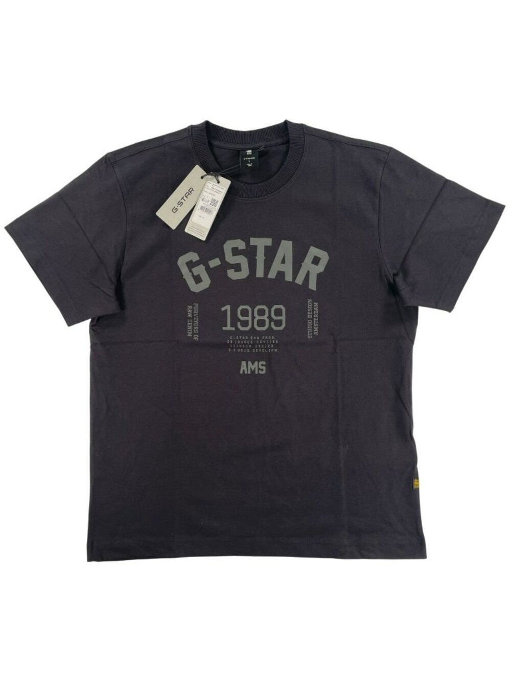 G-Star Raw Shirt Loose Fit Graphic T-Shirt Dark Black Men's Sz Large MSRP$80 NEW